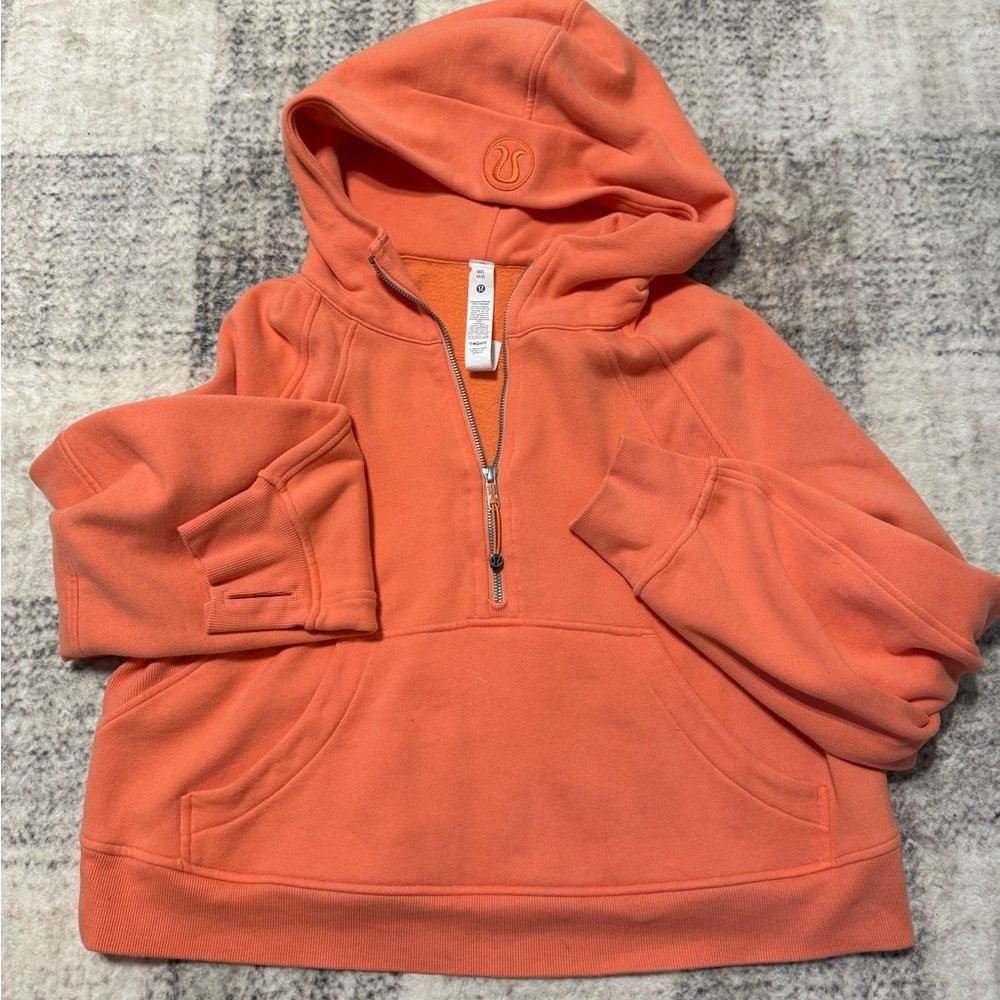 Lululemon Coral pink Scuba Oversized Half-Zip Hoodie